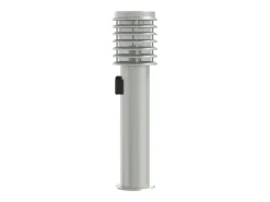 Lámpara de pie de exterior con salida plateada 60 cm acero inoxidable Plata 02_0042533
