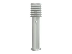 Lámpara de pie de exterior con sensor acero inoxidable plateado Plata 02_0042526