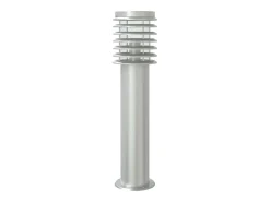 Lámpara de pie de exterior con sensor acero inoxidable plateado Plata 02_0042526