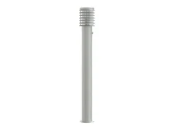 Lámpara de pie de exterior con sensor acero inoxidable plateado Plata 02_0042525