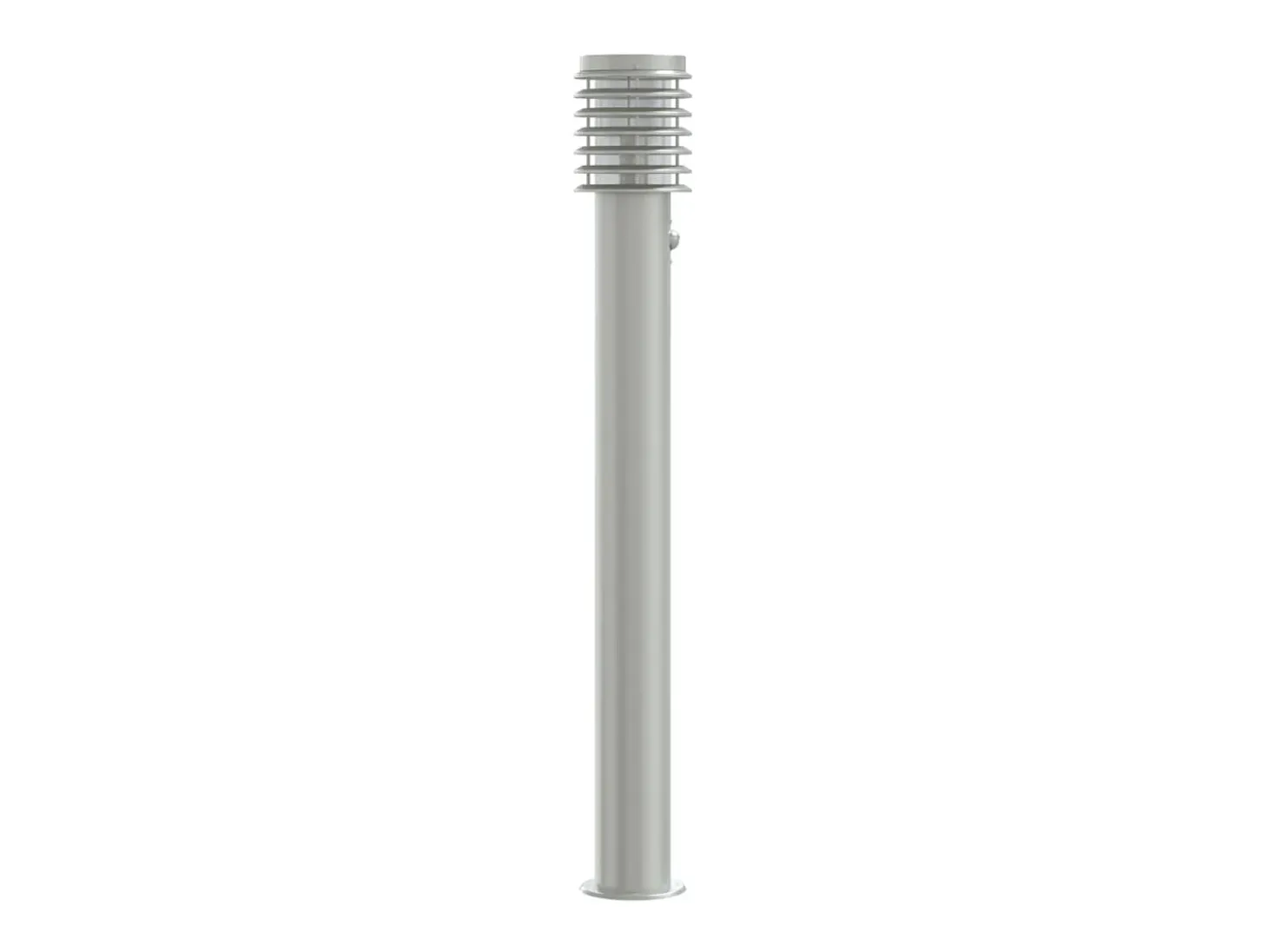 Lámpara de pie de exterior con sensor acero inoxidable plateado Plata 02_0042525