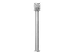 Lámpara de pie de exterior con sensor acero inoxidable plateado Plata 02_0042525