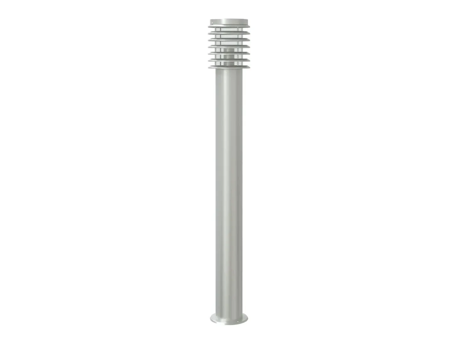Lámpara de pie de exterior con sensor acero inoxidable plateado Plata 02_0042525