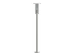 Lámpara de pie de exterior plateada 100 cm acero inoxidable Plata 02_0042514