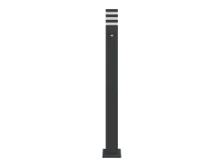 Lámpara de pie de exterior con sensor 110 cm aluminio negro 02_0042520