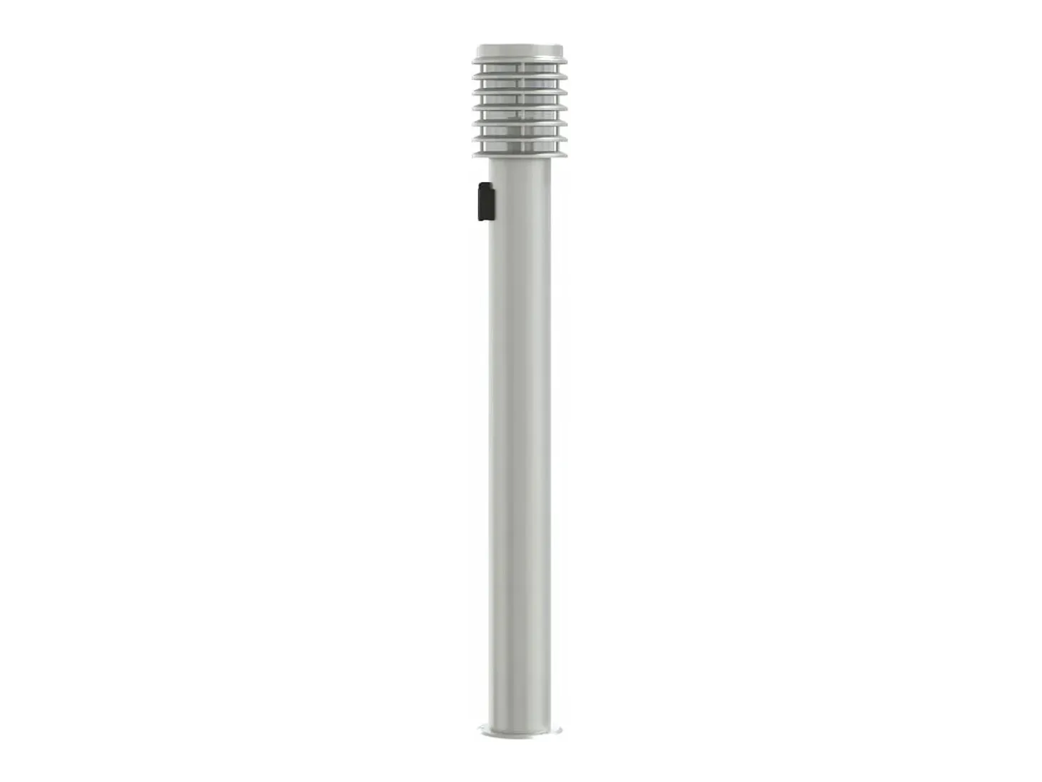 Lámpara de pie de exterior con salida plateada 110 cm acero inoxidable Plata 02_0042532