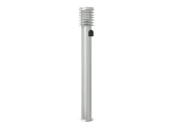 Lámpara de pie de exterior con salida plateada 110 cm acero inoxidable Plata 02_0042532