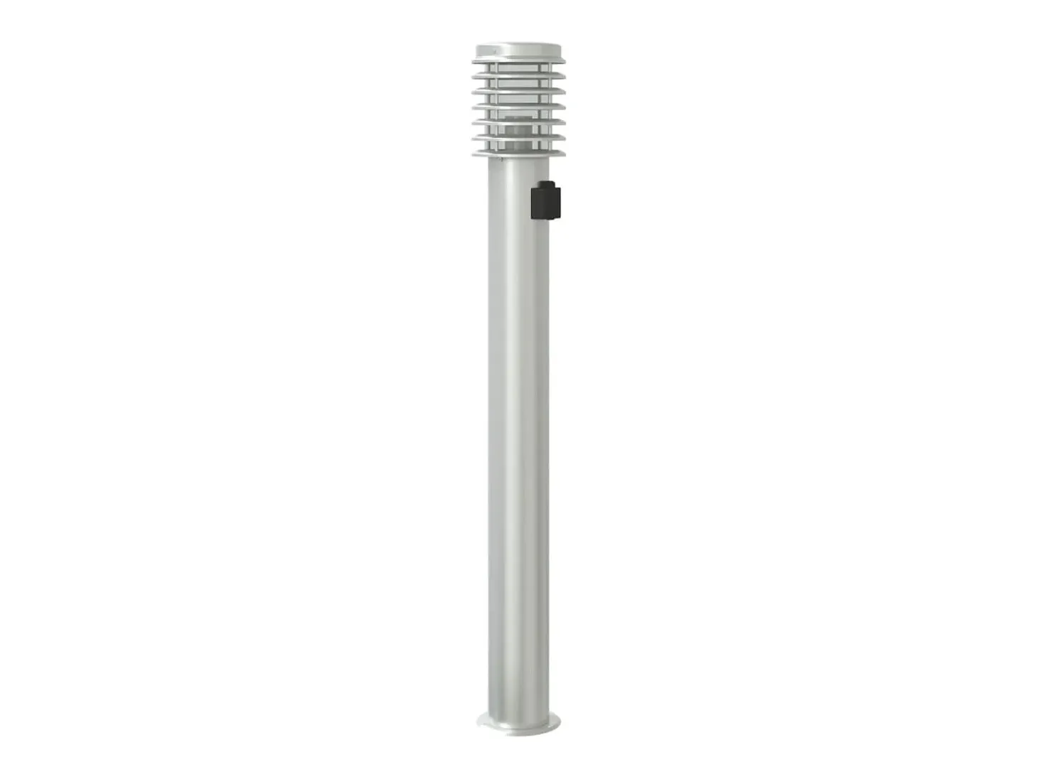 Lámpara de pie de exterior con salida plateada 110 cm acero inoxidable Plata 02_0042532