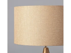 Lámpara de Pie de Madera y Tela Wolby Beige