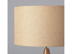 Lámpara de Pie de Madera y Tela Wolby Beige