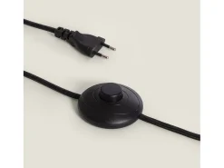 Lámpara de Pie de Metal 2 Focos Jigger Negro / Dorado