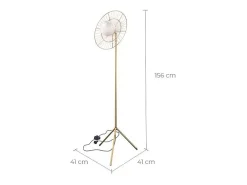Lámpara de pie de metal dorado 156 cm - Bandia