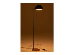 Lámpara de pie evy hierro/madera negro/natural Alt. 130 cm