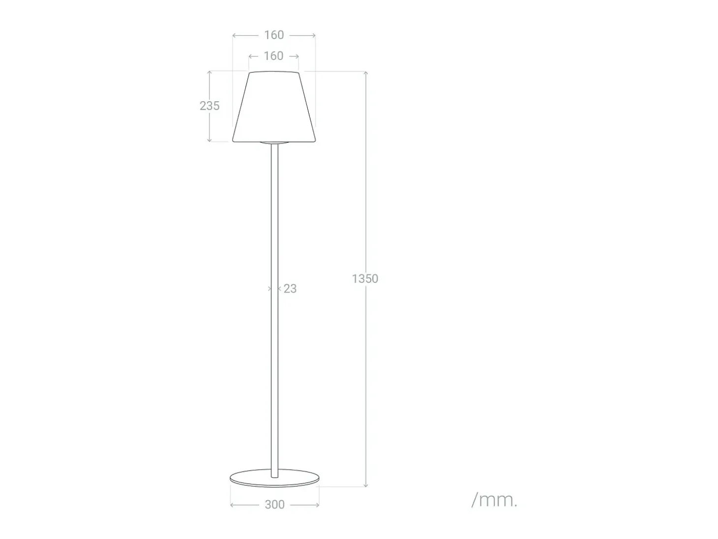 Lámpara de Pie Exterior de Metal LED Solar Larso 3000K Blanco Cálido
