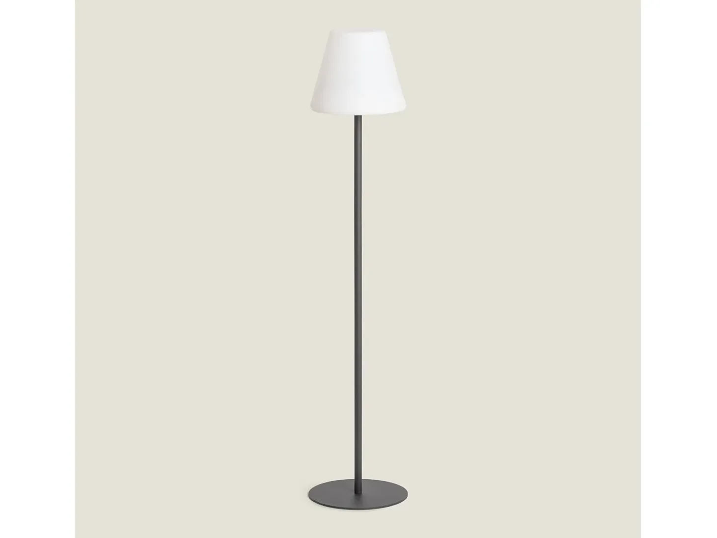 Lámpara de Pie Exterior de Metal LED Solar Larso 3000K Blanco Cálido