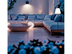 Lámpara de Pie Exterior de Metal LED Solar Larso 3000K Blanco Cálido