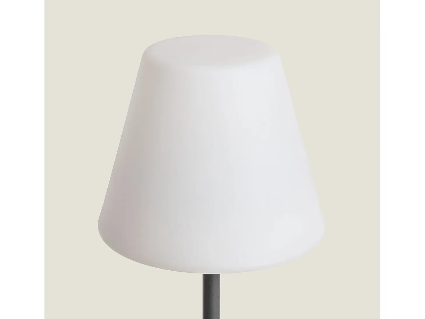 Lámpara de Pie Exterior de Metal LED Solar Larso 3000K Blanco Cálido