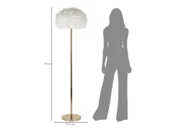 Lámpara de pie Feathers Slim blanca Ø43x170 cm