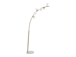 Lámpara de pie Glamy Arc de 6 luces, 130 x 45 x 220-246 cm