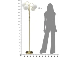 Lámpara de pie Glamy de 4 luces, Ø54 x 176 cm