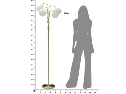 Lámpara de pie Glamy de 4 luces, Ø54 x 176 cm
