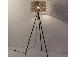 Lámpara de pie Hanae de bambú, altura 158 cm