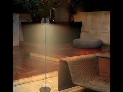 Lámpara de pie LED NETTLIFE para salón de 120 cm: Lámpara de pie solar para exterior táctil regulable 3000K-6500K con batería recargable USB-C altura ajustable