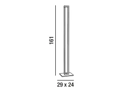 Lámpara de pie LED Perenz 27w 2495lm, regulable e inclinable, h.161cm, CCT, negra, 6633 NCT