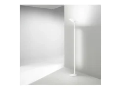 Lámpara de pie LED QUADRA blanca de metal H.180 cm Perenz