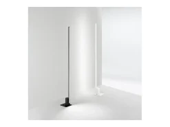 Lámpara de pie LED SYNCRO blanca de metal H.168 cm Perenz