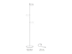 Lámpara de pie LED Zafferano SUPER O White recargable y regulable - 2 módulos de luz