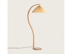 Lámpara de Pie Madera Luanda Naranja