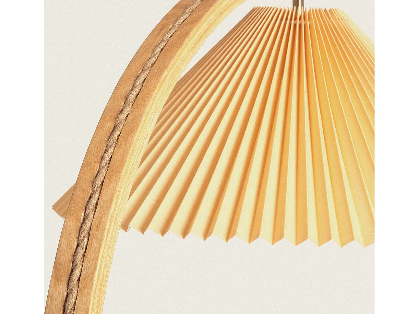 Lámpara de Pie Madera Luanda Naranja