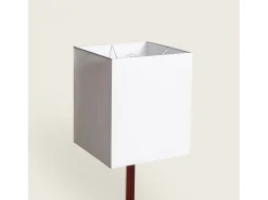 Lámpara de Pie Madera y Metal Lizza Blanco