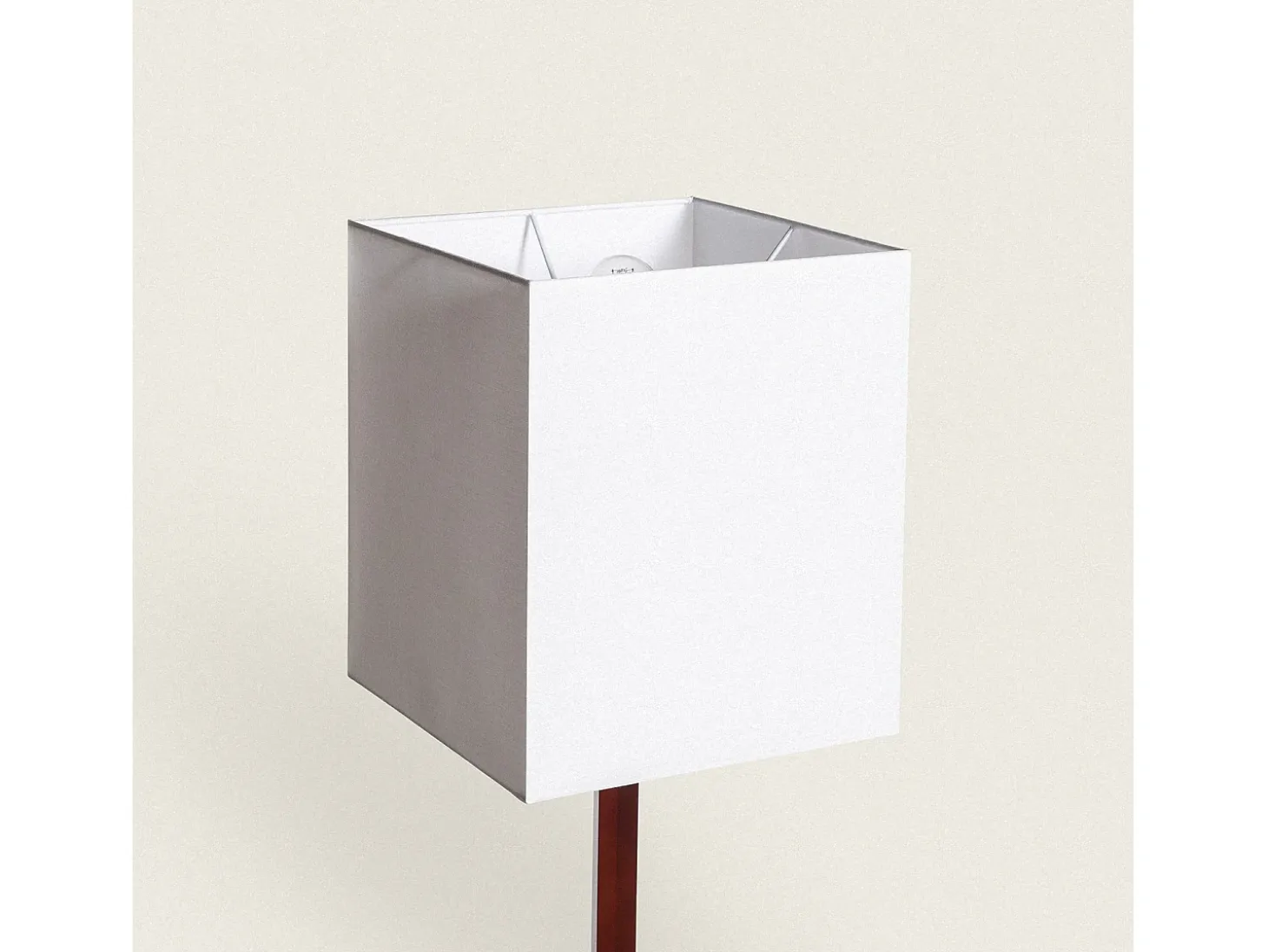 Lámpara de Pie Madera y Metal Lizza Blanco