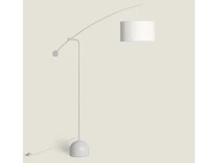 Lámpara de Pie Metal Meetkunde Blanco
