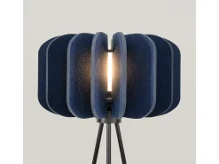 Lámpara de pie Mula moderno de fieltro/acero - 1 fuentes luminosas - L.45 x A.134 cm - azul marino/negro