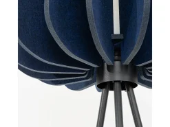 Lámpara de pie Mula moderno de fieltro/acero - 1 fuentes luminosas - L.45 x A.134 cm - azul marino/negro