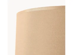 Lámpara de pie Natt moderno de tela/PVC/madera - 1 fuentes luminosas - L.77 x A.140 cm - color topo/madera natural