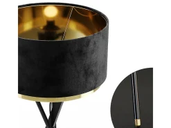 Lámpara de pie negro 50x50x154 goldamo