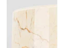 Lámpara de pie Nevia minimalista de tela/PVC/acero - 1 fuentes luminosas - L.40 x A.135 cm - mármol beige/negro