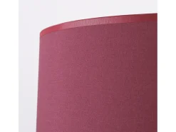 Lámpara de pie Nevia minimalista de tela/PVC/acero - 1 fuentes luminosas - L.40 x A.135 cm - burdeos/negro