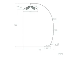 Lámpara de Pie Ratán Arco Nirvana Natural