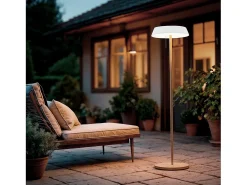 Lámpara de Pie Solar Exterior LED 2.6W Aldana Crema