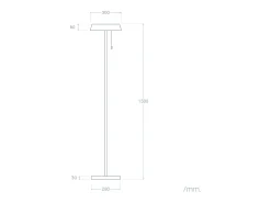Lámpara de Pie Solar Exterior LED 2.6W Aldana Crema