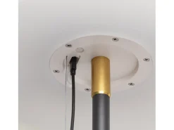 Lámpara de Pie Solar Exterior LED 2.6W Aldana Negro