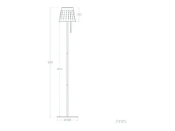 Lámpara de Pie Solar Exterior LED 3W Banate Verde Celadón