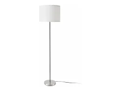 Lámpara de pie Tamworth E27 161 cm de alto plata y blanco 03_0007323