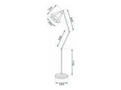 Lámpara De Pie Toolight App540-1F Reno Black