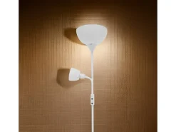 Lámpara de pie Torino Bel Air 80W + brazo orientable blanco Ø25x179 cm